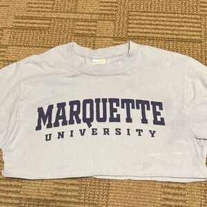 Marquette University Light Blue Crop Top